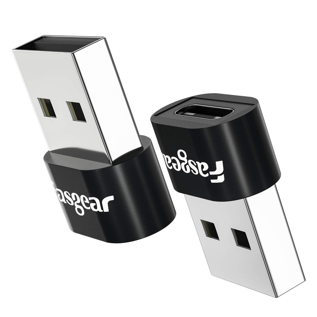 [Australia - AusPower] - USB C Female to USB Male Adapter, 2-Pack Fasgear Type C to USB A Converter Compatible with iPhone 11 Pro Max,Airpods iPad 2018,Galaxy S20 Plus 20 S20+ 20+ Ultra Note 10 S9,Google Pixel 4 4a 3 3A 2 XL 