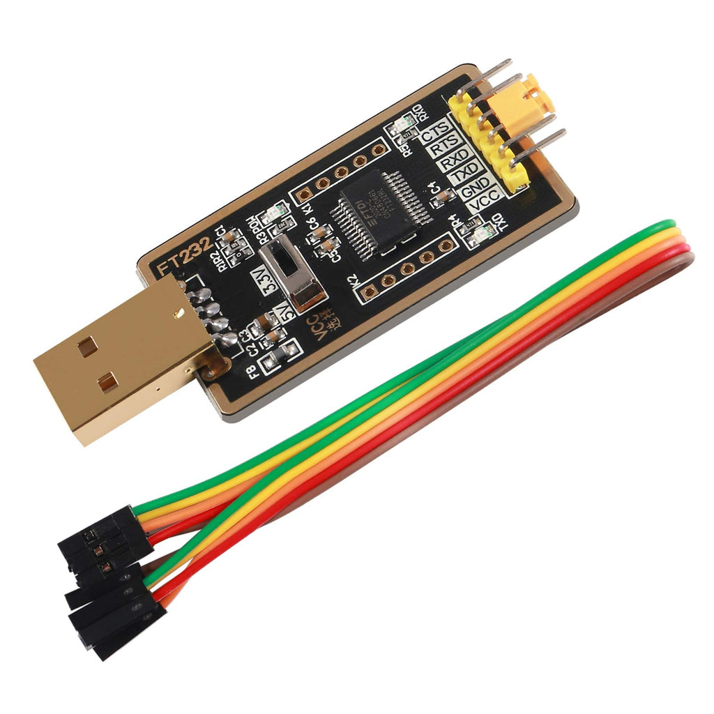 [Australia - AusPower] - FT232RL USB to TTL Adapter for Development Projects, USB to Serial Converter Module with Genuine FTDI USB UART Compatible with Windows 7/8/10/XP,Linux, Mac OS 