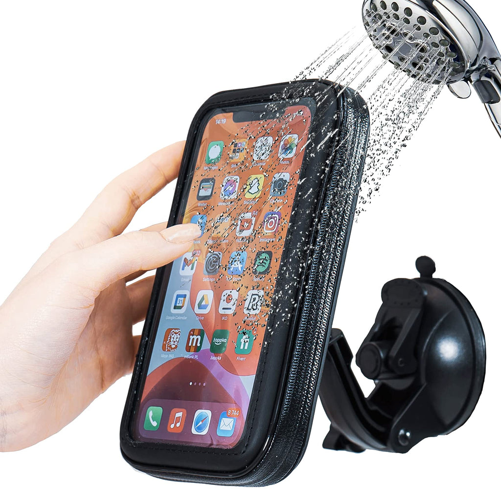 [Australia - AusPower] - Shower Phone Holder Case Waterproof | Suction Cup Mount for Bathroom | 360 Rotatable & Height Adjustable for iPhone & Android | ShowerPhone by Wumas 