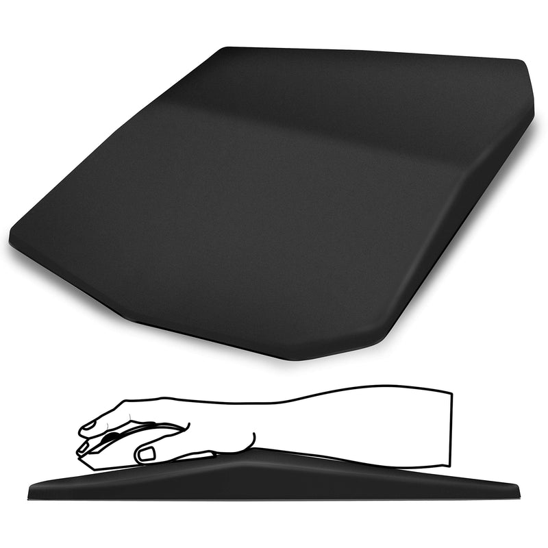 [Australia - AusPower] - SOUNDANCE Ergonomic Mouse Pad with Wrist Rest Support, Thick Mousepad Relief Carpal Tunnel Pain, Entire Memory Foam with Non-Slip PU Gel Base for Computer Laptop Desktop Home Office, 14 x 8 Inch Black A-Black 