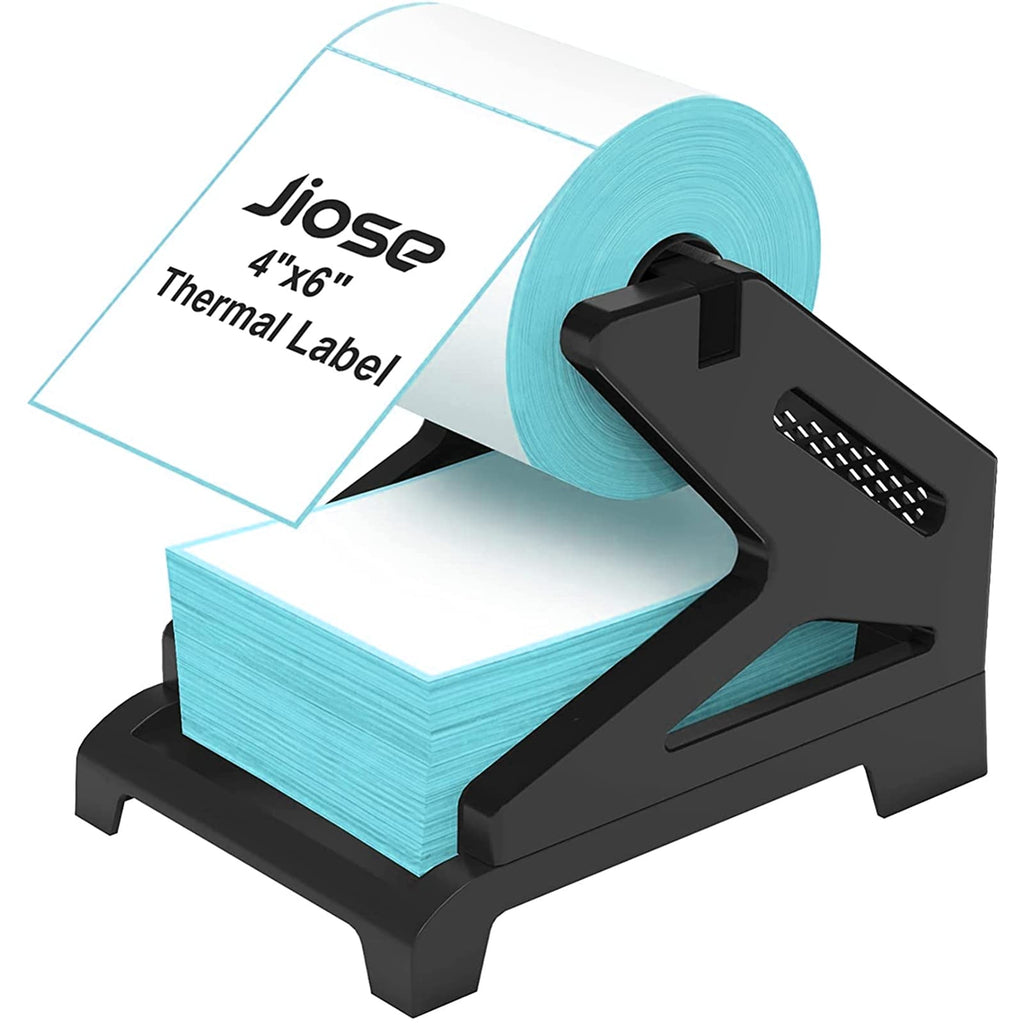 [Australia - AusPower] - Jiose Label Holder, Thermal Label Holder for Rolls and Fan-Fold Labels, Work with Desktop Label Printer (Black) 