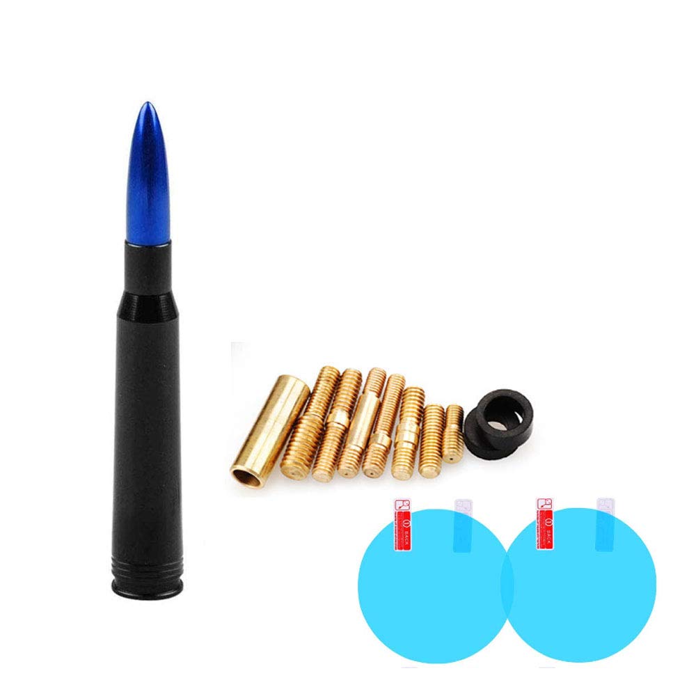 [Australia - AusPower] - Universal Bullet Antenna Car Vehicle Replacement Antenna Compatible with Ford F150 F250 F350 Super Duty Raptor Dodge RAM 1500 2500 3500 Toyota Tundra 2000-2020 & Toyota Tacoma 1995-2015 (Blue) Blue 