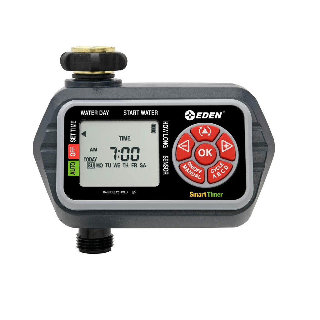 [Australia - AusPower] - Eden 25411 Programmable Digital Water Timer 1-Zone, Compatible with Wireless Soil Moisture Sensor 1 Zone 