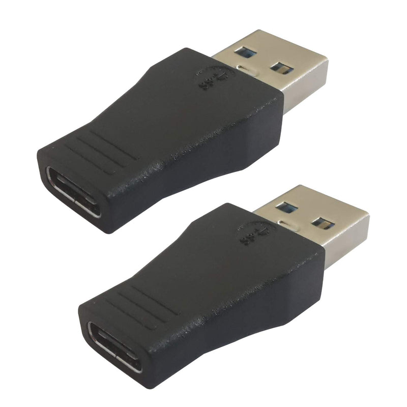 [Australia - AusPower] - AYECEHI USB 3.1 Type C Female to USB 3.0 A Male Adapter (2 Pack),Support One-Sided 10Gbps Data Sync & Fast Charging - Compatible with Laptops, PC, Chargers, Power Banks 