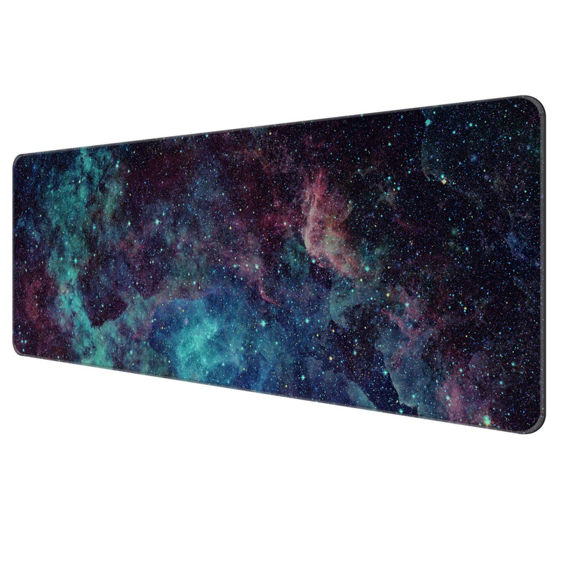 [Australia - AusPower] - Dynippy Thin Extended Gaming Mouse Pad （31.5*11.8*0.08 inch） with Stitched Edges Large Mousepad Long XXL Keyboard and Mouse pad Desk Mat for Gaming Office & Home - Galaxy Space (Galaxy Space) 