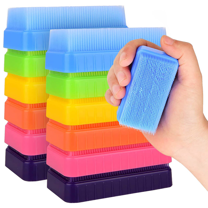 [Australia - AusPower] - Special Supplies Sensory Brush Therapressure Therapy Brush for Occupational and Sensory Brushing, 12 Pack, Stimulating and Calming Tools for Kids and Adults, Soft Flexible Bristles, Latex Free 