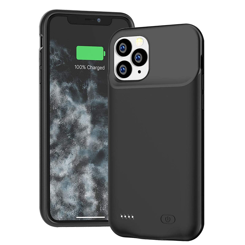[Australia - AusPower] - Battery Case for iPhone 11 Pro Max, 8500mAh Ultra-Slim Portable Charger Case Rechargeable Battery Pack Charging Case Compatible with iPhone 11 Pro Max (6.5 inch)-Black Black 