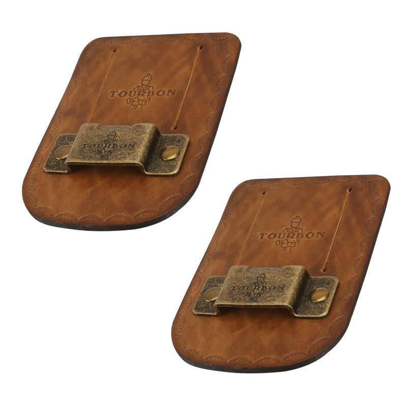[Australia - AusPower] - Tourbon Vintage Leather Tape Measure Holder for Belt (Pack of 2 Pieces) 