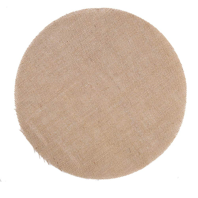 [Australia - AusPower] - 12Pcs Rustic Burlap Linen Doilies Mat Round Placemats Cup Mat Coaster Table Decorations for Wedding Holiday Home Party Dining Table, 6 Iinches 