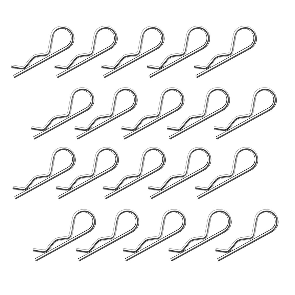 [Australia - AusPower] - 20Pcs R Clips Retaining Cotter Pins, Heavy Duty Zinc Plated Cotter Pin Hairpin Assortment Kit for Use On Hitch Pin Lock Systems - M2.5 X 55mm 20pcs-M2.5*55mm 