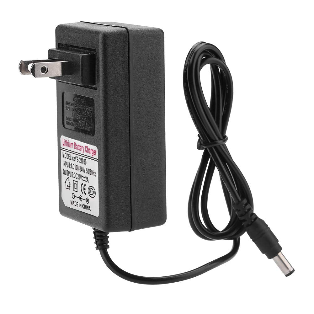 [Australia - AusPower] - fuwinkr AC 100‑240V DC 21V 2A Power Adapter Li-ion Battery Charger with LED Indicator Safe Charge Power Supply Adapter Lithium‑ion Battery Charger(US Plug) US Plug 