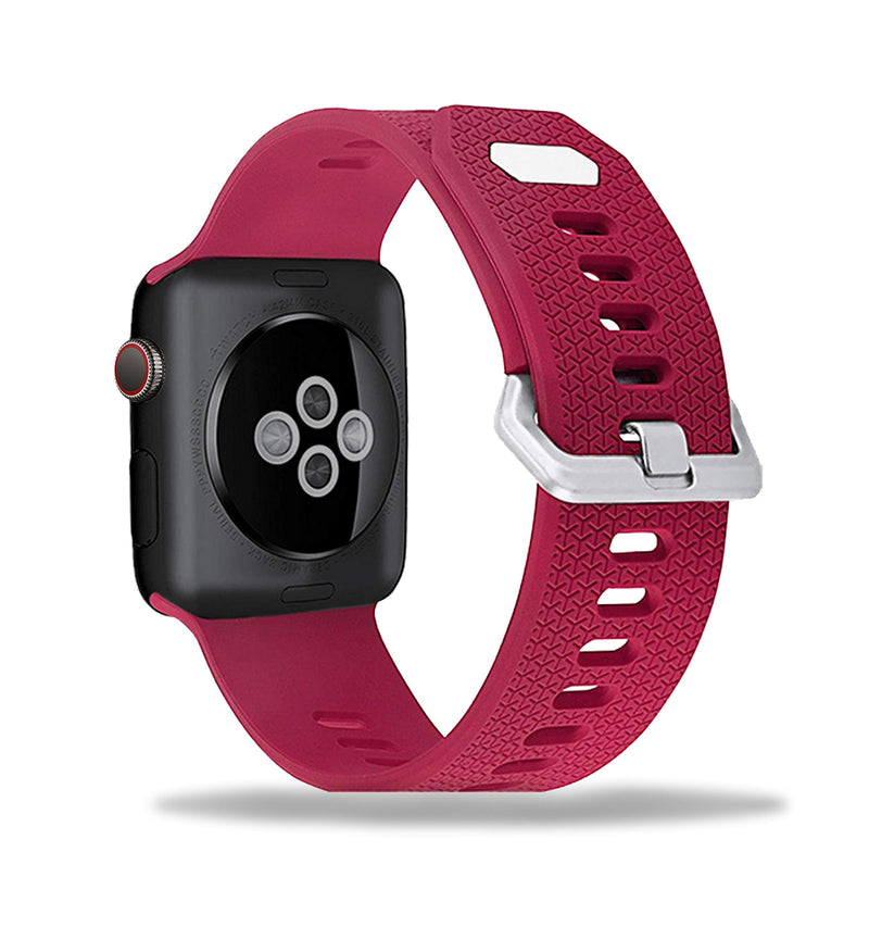 [Australia - AusPower] - DURA STRAPS Premium Silicone Watch Bands Compatible with Apple Watch SE & Series 6 5 4 3 2 1, Replacement Smart Watch Band for Women & Men, iWatch Sport Wristband (38/40mm, Rose Pink) 40mm 