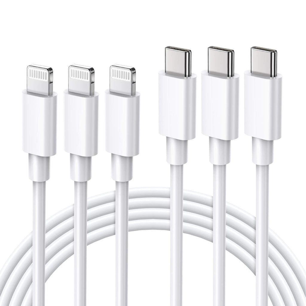 [Australia - AusPower] - USB C to Lightning Cable MFi Certified - Nikolable 3Pack 6FT iPhone 13 Fast Charger Cable Type C to Lightning Cable, Supports Power Delivery for iPhone 13 Pro Max 12 11 X XS XR 8 Plus iPad AirPods Pro 