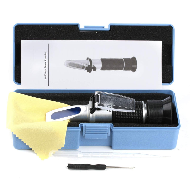 [Australia - AusPower] - Antifreeze Refractometer for Glycol, Coolant, Battery Acid, Checking Freezing Point, 4 in 1 Antifreeze Coolant Tester for Automobile Antifreeze Systems Windshield Washer Fluid 
