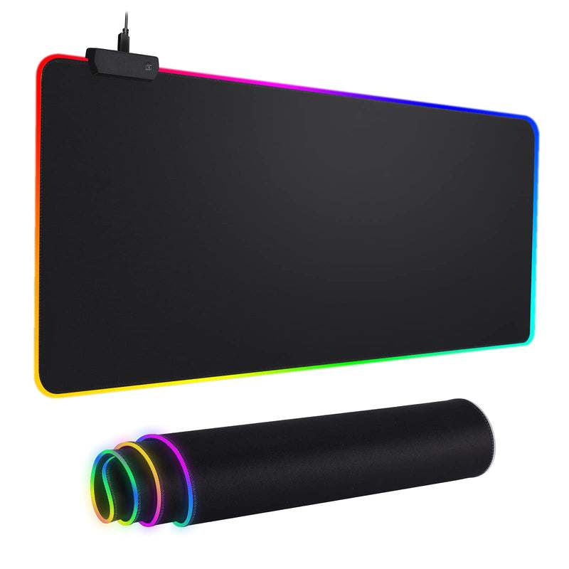 [Australia - AusPower] - RGB Mousepad Led Mouse Pad, Large Mouse Pad,Led and Big Mouse mat black 
