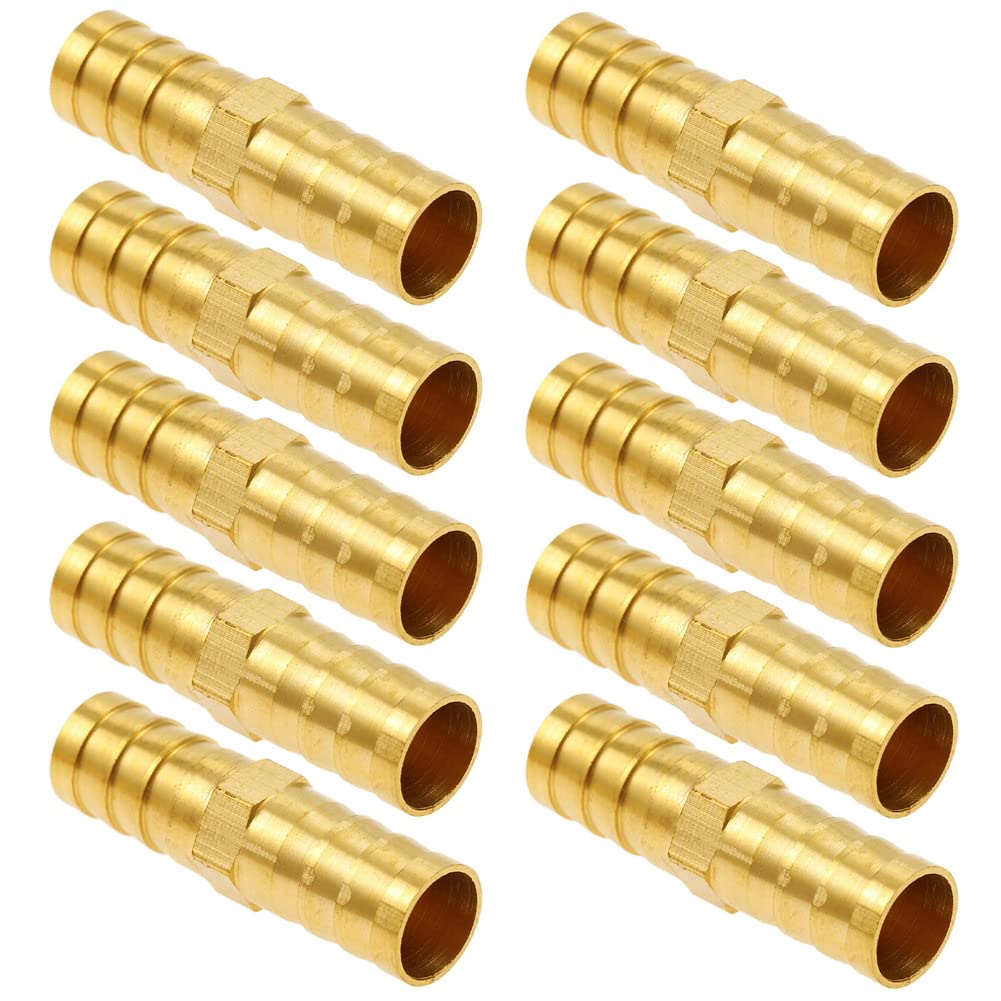 [Australia - AusPower] - Joywayus 5/8" ID Hose Barb Hex Union Brass Fitting Water/Fuel/Air (Pack of 10) 5/8" 10PCS 