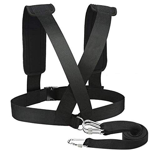[Australia - AusPower] - CSTHEN Sled Harness Tire Pulling Harness Pull Strap with Reinforced Lock，Can Pull up to 1.5T Weight for Fitness Weight Resistance Training Speed Harness Trainer Football Workout Equipment 