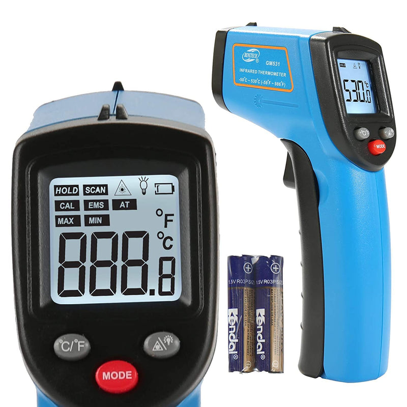 [Australia - AusPower] - BENETECH Infrared Thermometer Gun, -58°F~752°F (-50°C~400°C) Non-Contact Digital Laser IR Temperature Gun,for Cooking,Pizza Oven,BBQ, Candy & Engine-Laser Surface Temp Reader , Not for Humans GM321 