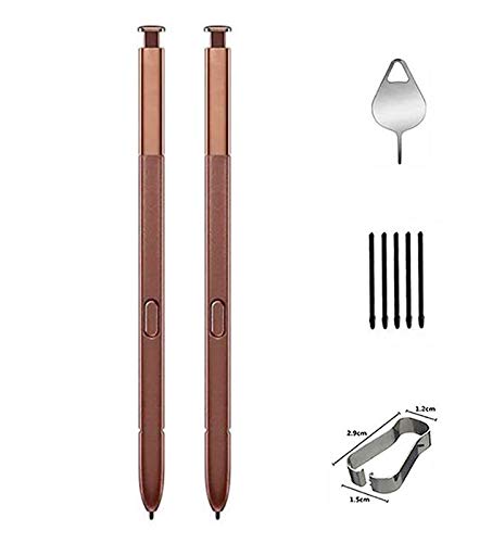 [Australia - AusPower] - 2PCS Galaxy Note 9 Pen,Stylus Touch S Pen Replacement for Galaxy Note 9 SM-N960 (Without Bluetooth) with Tips/Nibs+Eject Pin (Brown) Brown 