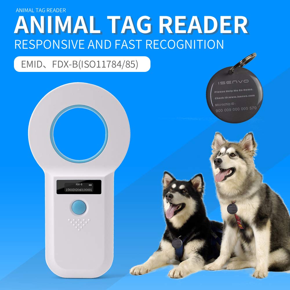 [Australia - AusPower] - Yanzeo AR180I Pet Microchip Reader, Microchip Registration, Bluetooth 2.4G EMID Fox-B(ISO11784/11785) 134.2KHz/125KHz Animal ID Tag Handheld Scanner Animal Tag Reader Ar180i Reader 