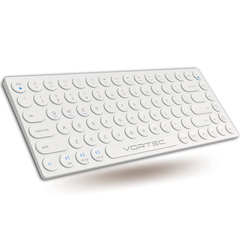 [Australia - AusPower] - Bluetooth Keyboard for iPad, iPhone, Android, Apple, Windows – Streamlined, Compact Multi Device Keyboard – Ergonomic Bluetooth Wireless Keyboard for Mac, PC – Computer Keyboard Bluetooth by Vortec 
