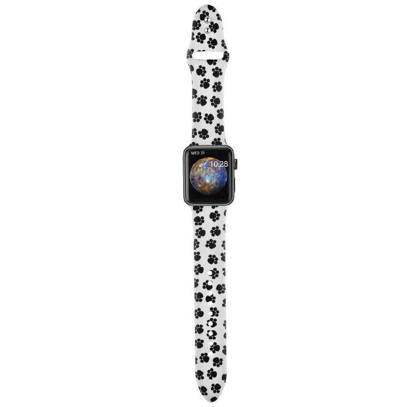 [Australia - AusPower] - BONICI Smart Watch Band Compatible with Apple Watch 38mm 40mm 42mm 44mm,Men Women Cartoon Dog Paw Sport Soft Silicone Rubber Replacement Bands for Apple Watch Series 6/SE/5/4/3/2/1 iWatch 42mm/44mm 