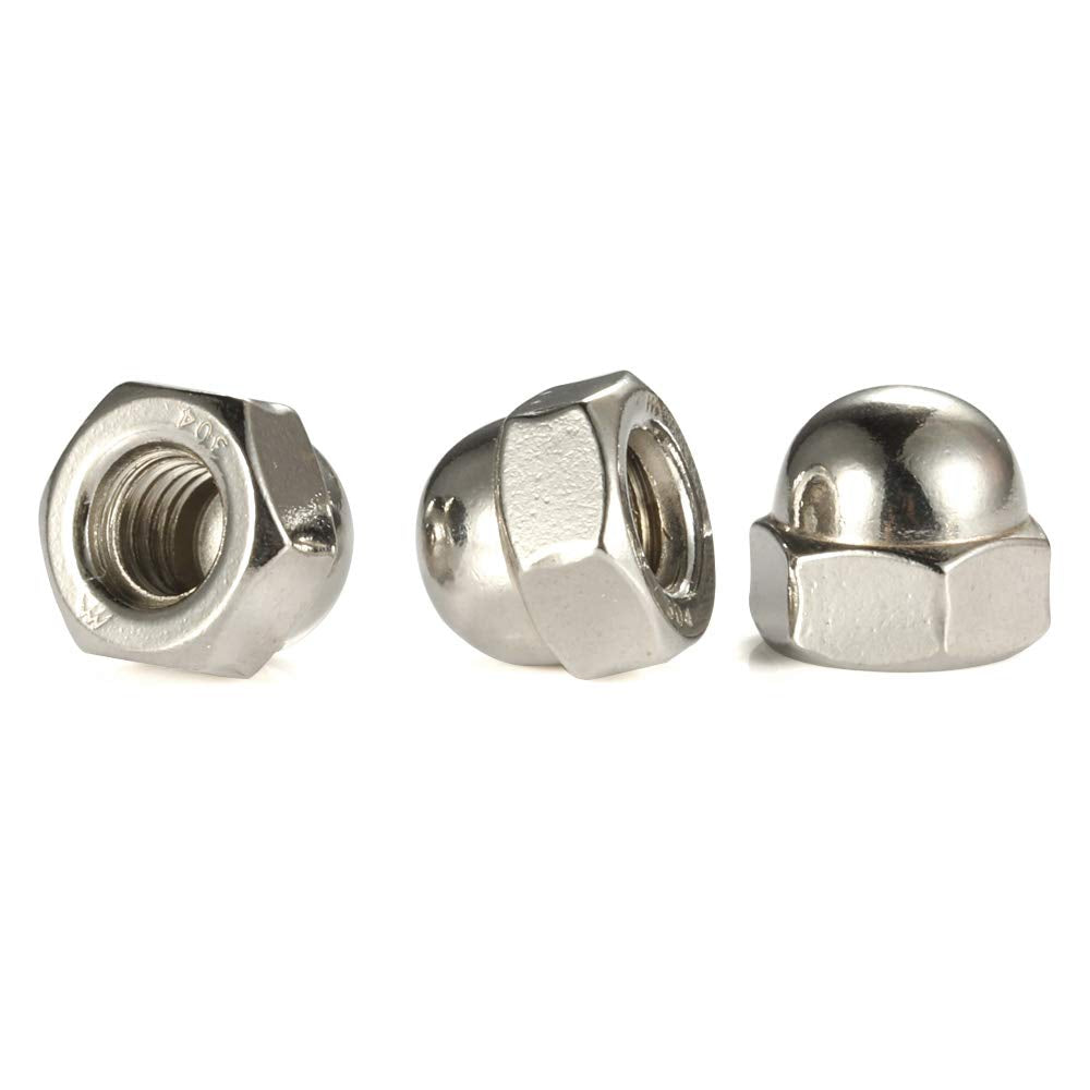 [Australia - AusPower] - M5 Acorn Hex Cap Dome Head Nuts, 304 Stainless Steel 18-8, Bright Finish, Pack of 50 M5 (50 PCS) 