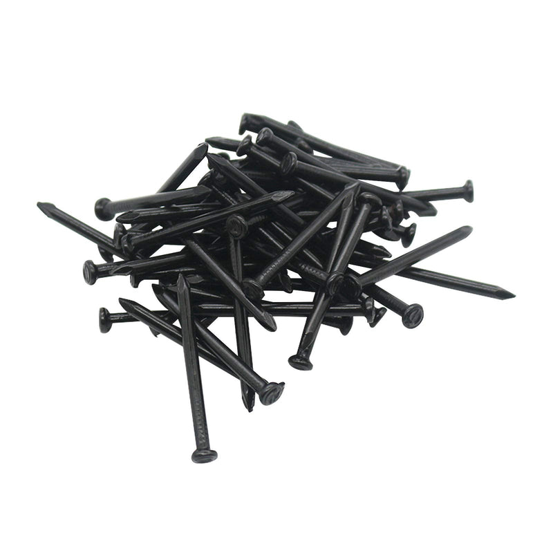 [Australia - AusPower] - Hardware Nails, 50PCS 1.5 Inch Carbon Steel Tip Cement Nails, Black, for Construction, Carpentry, Cement Walls, Gypsum Board 