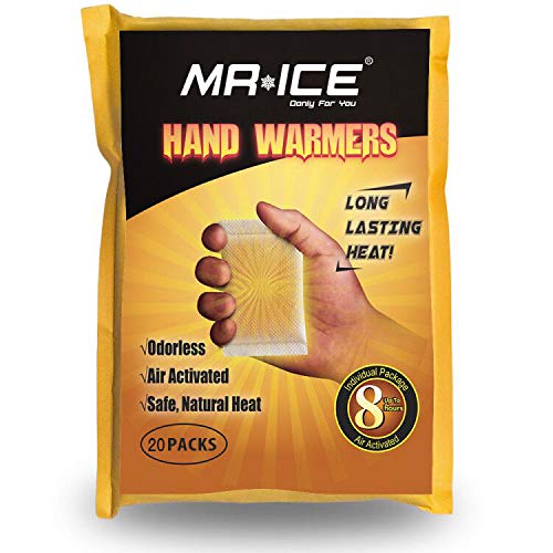 [Australia - AusPower] - MR.ICE 9/20/40 Packs Hand Warmers - Disposable Warm Pad - Long Lasting Safe Natural Odorless Air Activated Warmers - Up to 10 Hours of Heat Warmers - Hot Warmers for Women, Men and Kids Hand Warmers 20 Packs 