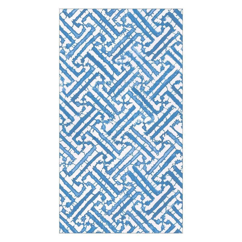[Australia - AusPower] - Caspari Fretwork Paper Guest Towel Napkins in Blue - Two Packs of 15 2 