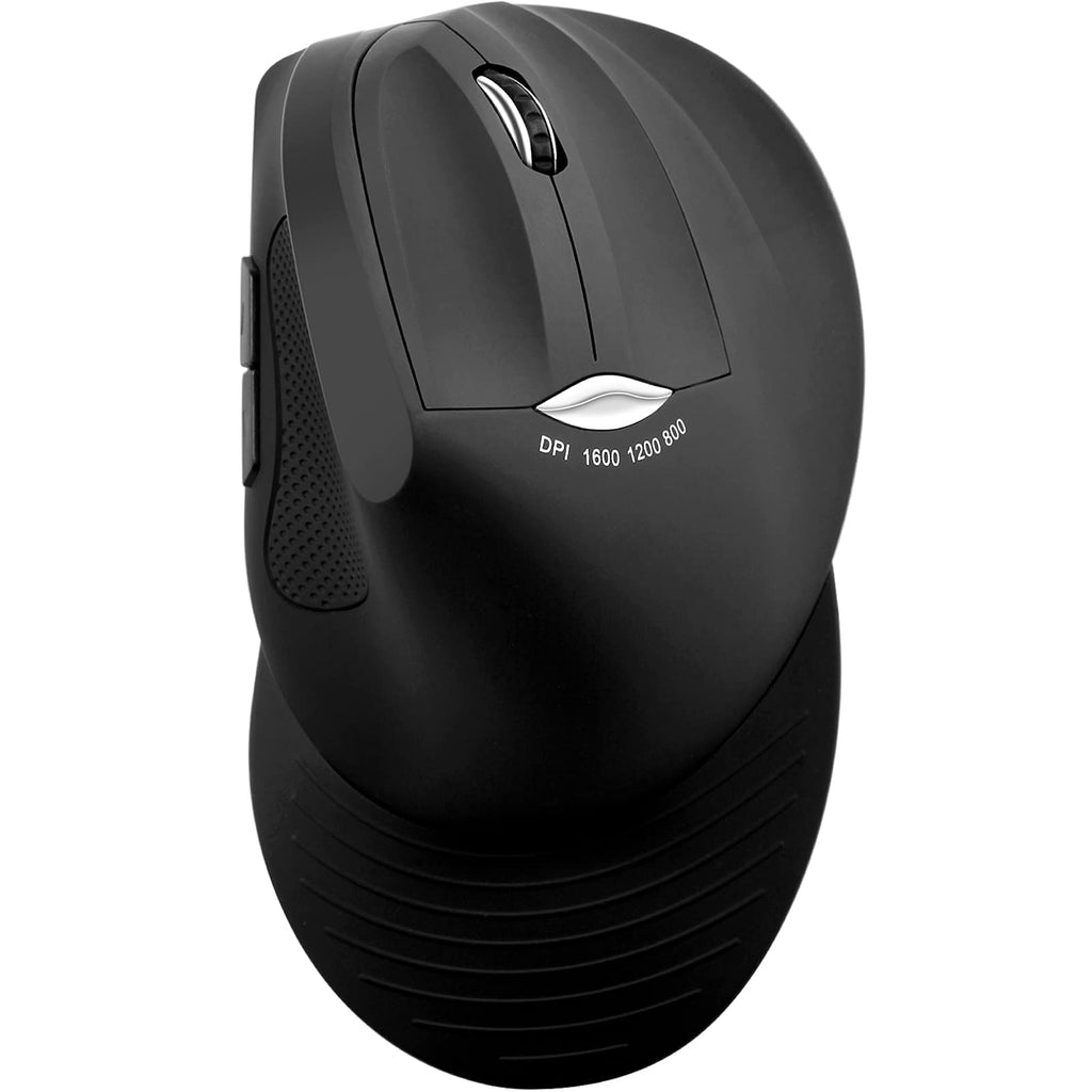 [Australia - AusPower] - Wireless Ergonomic Mouse, BKLNOG Vertical Mouse with Wrist Support, Sculpted Right Hand Shape for All Day Comfort Black 