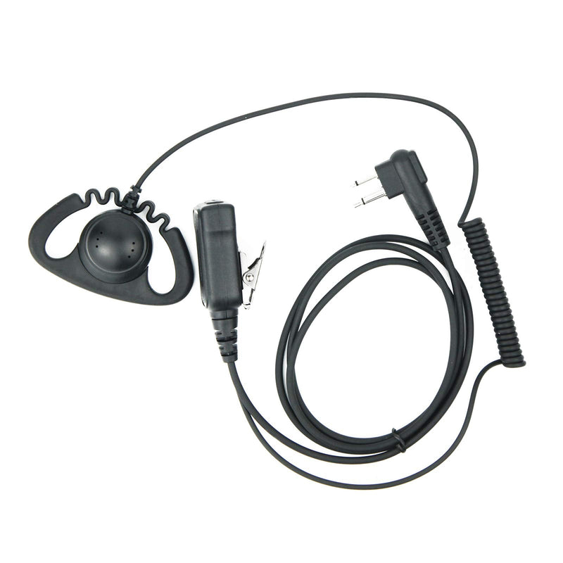 [Australia - AusPower] - JUYODE 2 Pin Walkie Talkie Radio Earpiece with Mic for Motorola Two Way Radio CP200 CP185 CLS1410 CLS 1110 with Reinforced Cable (D Shape) 