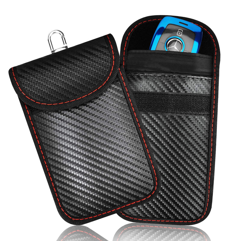 [Australia - AusPower] - Upgraded Faraday Bag for Key Fob (2 Pack),Premium Faraday Key Fob Protector– Car RFID Signal Blocking, Car Security Protection Pouch, Anti-Theft Pouch, Anti-Hacking Case Blocker 