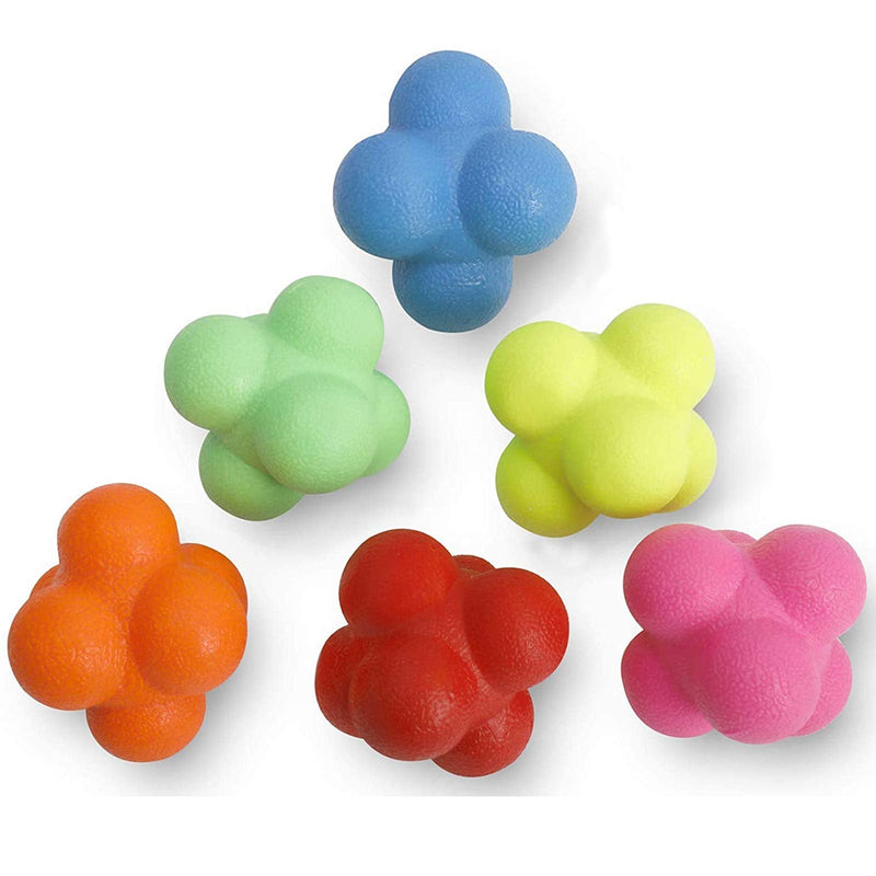 [Australia - AusPower] - Yaegoo 6 PCS Reaction Balls Rubber Reaction Bounce Balls for Hand-Eye Coordination, Agility & Speed Reflex Training 
