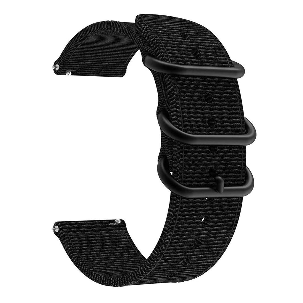 [Australia - AusPower] - AWMES Compatible for Samsung Galaxy Watch 3 41mm/42mm Bands, 20mm Quick Release Nylon Watch Strap for Samsung Galaxy Watch Active 2 40mm/44mm,Gear Sport,S2 Classic Smartwatch Black -1 Pack 