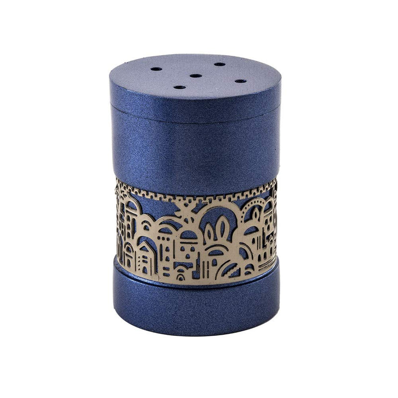 [Australia - AusPower] - Yair Emanuel Jerusalem Salt Shaker Anodized Aluminum Holy Land Judaica Gift (Blue SAG-3) Blue SAG-3 