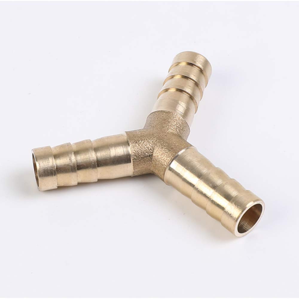 [Australia - AusPower] - 10Pcs Brass Hose Barb 1/2" 1/4" 3/8" 5/16" Reducer Barbed Splicer Mender Joiner Fitting Fuel/Air/Water/Boat/Gas/Oil WOG 1/4inch 3 way （Y type） 
