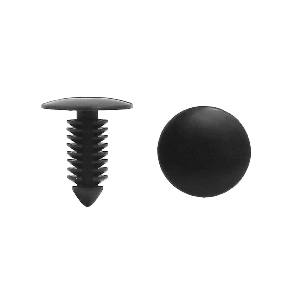[Australia - AusPower] - 1" Vapor Barrier Christmas Tree Fasteners for Crawlspace Moisture Barrier Poly Liners, Covers and Encapsulations - Parts & Accessories (Black, 100 Pack) 100 Pack (Black) 