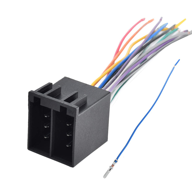 [Australia - AusPower] - RED WOLF Car Radio ISO Wire Harness Adapter For Semi Truck Freightliner International Peterbilt Volvo Sterling Mack Kenworth Stereo Connector cable 16 Pin Male Plug to JVC Pioneer Kenwood Sony Android 