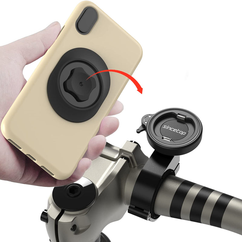 [Australia - AusPower] - Bike Phone Mount,Motorcycle Cellphone Holder with Universal Adapter,Bicycle Out Front Handlebar Mount for Mountain Bike,Scooter,Electric,MTB and Road Bike-Compatible with iPhone/Samsung/Google-Black 【1st Gen】Handlebar Mount-Black 