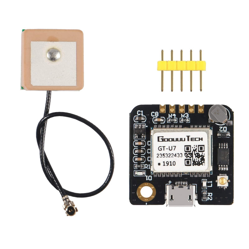 [Australia - AusPower] - AITRIP GT-U7 GPS Module GPS Receiver Navigation Satellite with EEPROM Compatible with 6M 51 Microcontroller STM32 UO R3+ IPEX Active GPS Antenna for Arduino Drone Raspberry Pi Flight (1PCS) 1PCS 