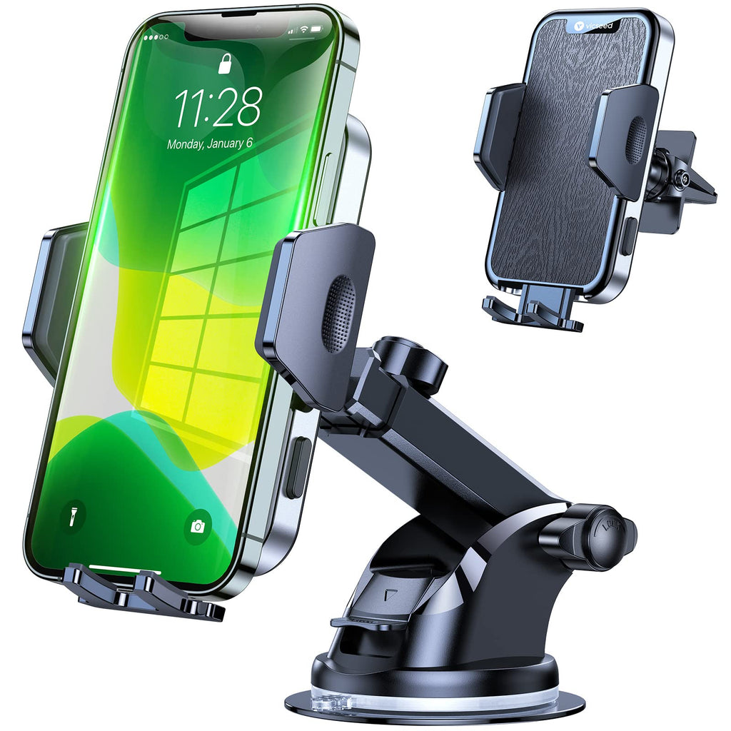 [Australia - AusPower] - VICSEED Car Phone Holder Mount [Military-Grade Quality] 3 in 1 Universal Cell Phone Holder Car Strong Suction Long Arm Dashboard Windshield Vent 360° Rotation Adjustable for All iPhone Samsung etc 