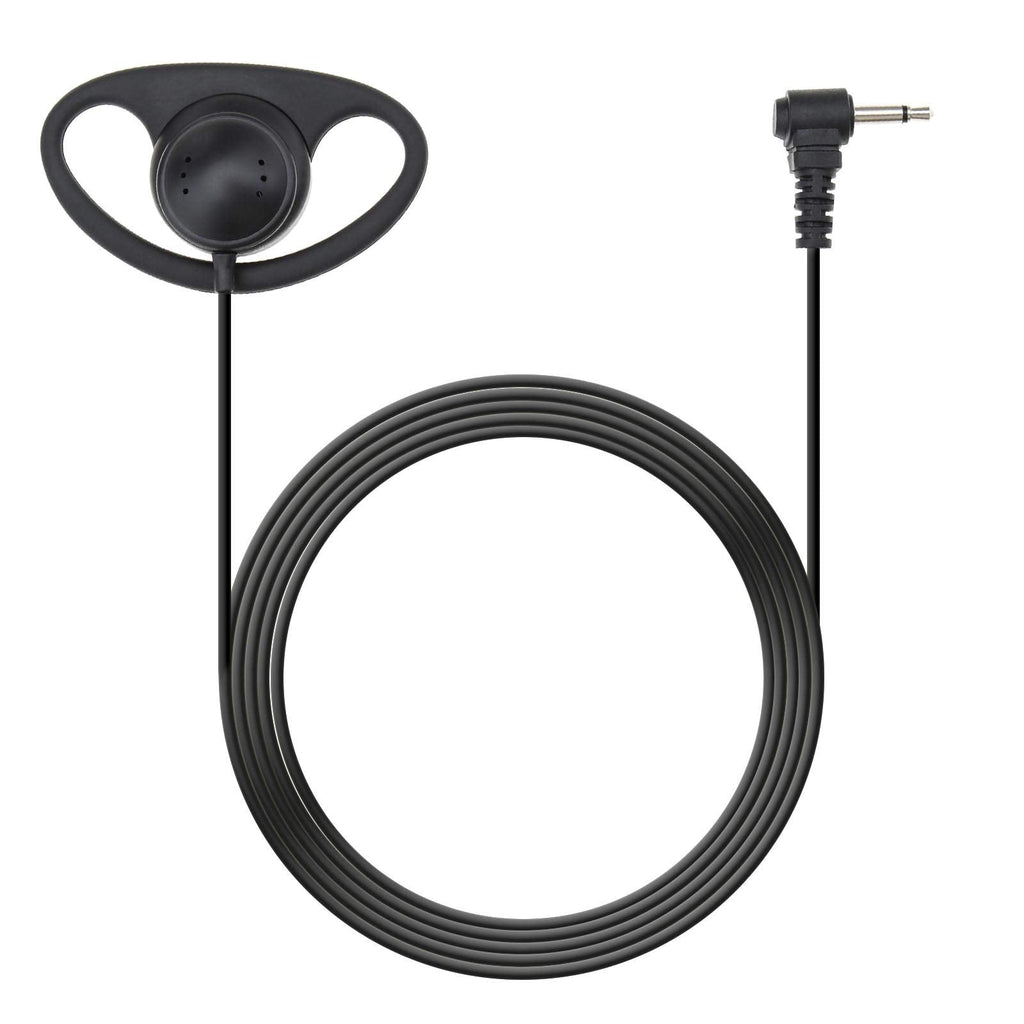 [Australia - AusPower] - D Shape Ear-Hook Earpiece 3.5MM 1 Pin Plug Connector Listen Only Soft Rubber Earpiece Headset No Microphone for Two Way Radios 