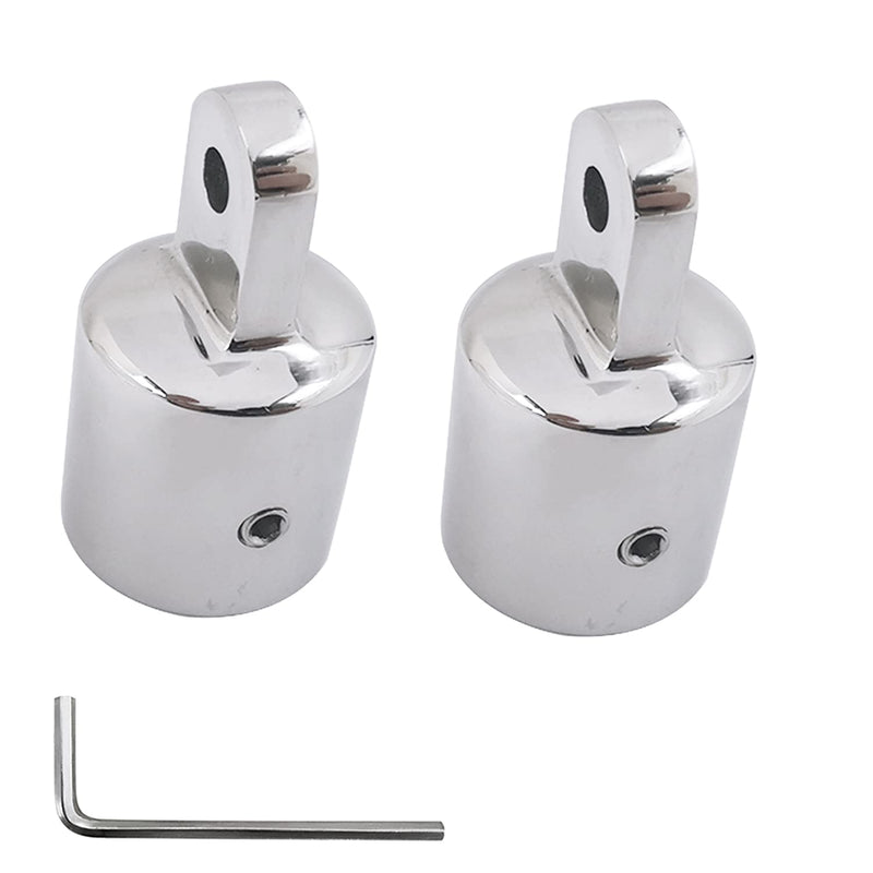 [Australia - AusPower] - SHENGHUISS 2 Pcs 1-1/4 inch(32.8 mm) Bimini Top Cap Eye End Boat Fitting Stainless Steel 316 Fits 1-1/4 inch O.D. Round Tubing with L Shape Hex Key 