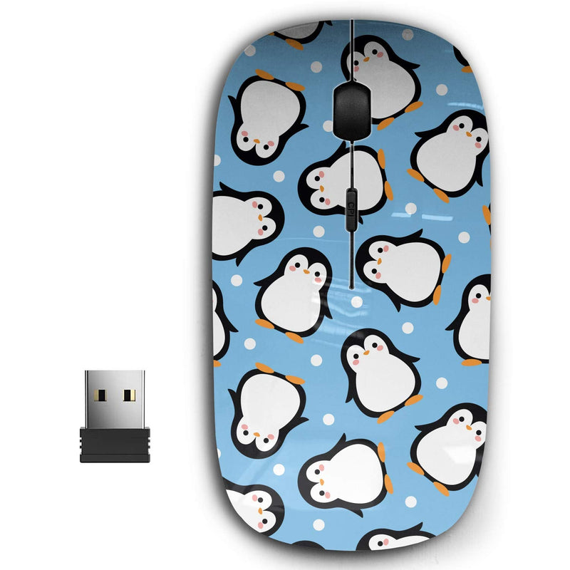 [Australia - AusPower] - 2.4G Ergonomic Portable USB Wireless Mouse for PC, Laptop, Computer, Notebook with Nano Receiver ( Cute Penguin Cartoon ) 