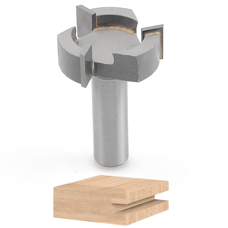 [Australia - AusPower] - Exqutoo 1/2" Shank 1-1/2 inch Cutting Diameter, 1/2 Height T Shape CNC Spoilboard Surfacing Router Bits, Wood Milling Cutter Planing Tool for Woodworking Tool 