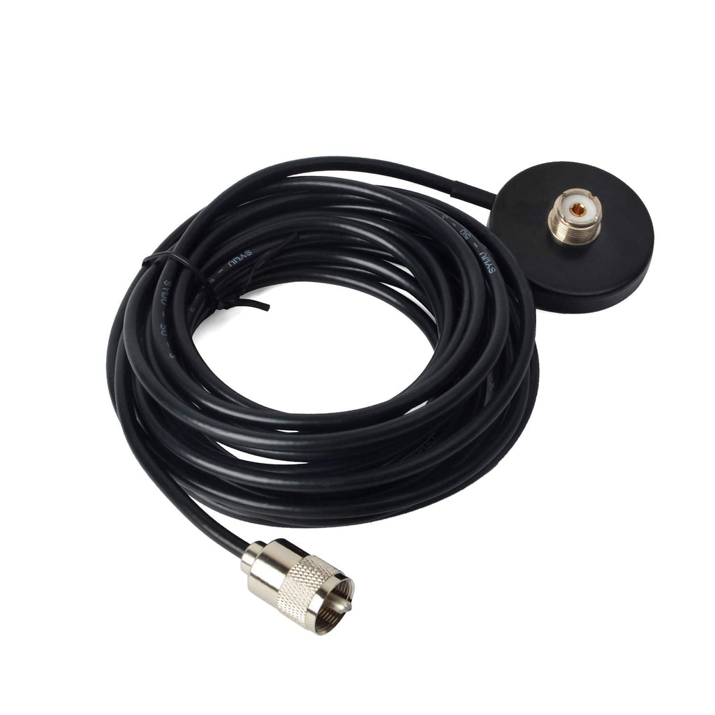 [Australia - AusPower] - HYS Magnetic Mount 55mm UHF-Female (SO239) Connetcor with 5Meter (16.4FT) RG58 Cable PL259(UHF-Male) Connector for Yaesu Midland Motorola Mobile Transceiver CB Radio 