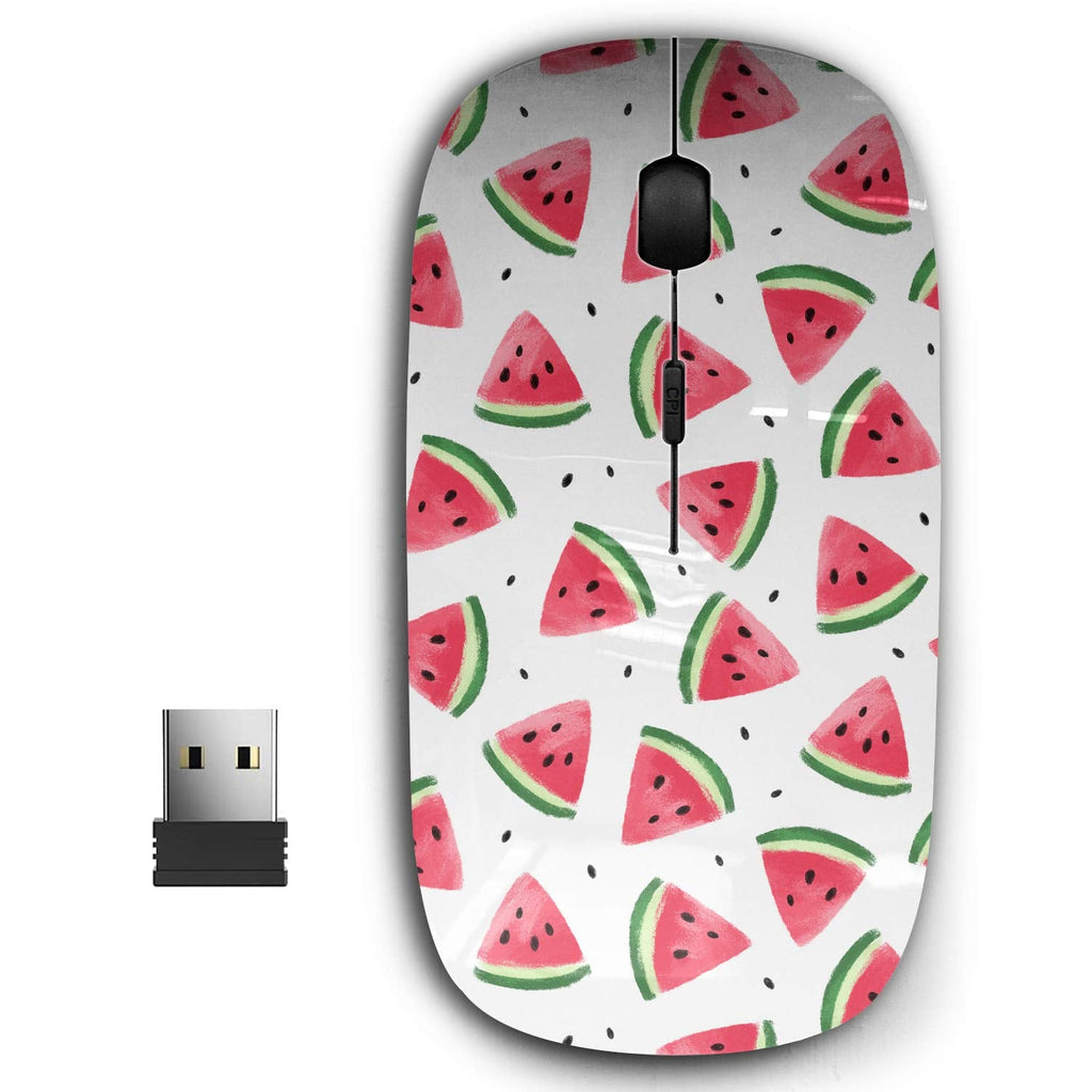 [Australia - AusPower] - 2.4G Ergonomic Portable USB Wireless Mouse for PC, Laptop, Computer, Notebook with Nano Receiver ( Watermelons Watermelon Slices ) 