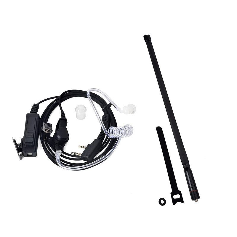 [Australia - AusPower] - HYS SMA Female Foldable VHF/UHF 144/430Mhz CS Tactics Antennas & Surveillance Security Covert Acoustic Tube Earpiece for Kenwood TYT BAOFENG UV-82 UV-B5 GT-3 BF-F8HP UV-5RA UV-5RE UV-5R 