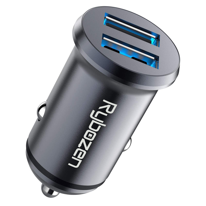 [Australia - AusPower] - Rybozen Car Charger, Mini 4.8A All Metal USB Car Charger, PowerDrive 2 Alloy Flush Fit Car Charger Adapter Dual Port Charging,for iPhone 12/11 pro/XR/x/7/6s, iPad Air 2/Mini 3, Note 9/Galaxy S10/S9/S8 